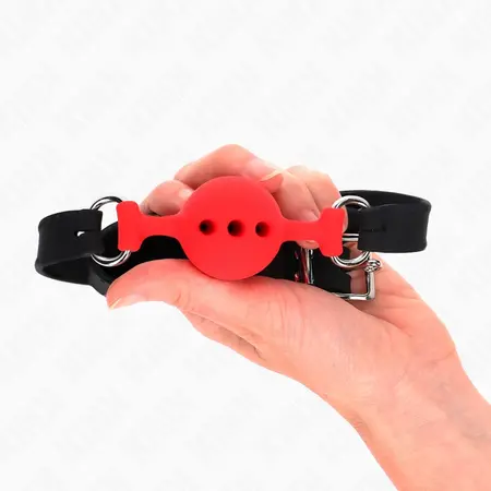 KINK Potpuno silikonski podesivi Gag S Crveni lopta 4 cm kaiš 35-51 cm