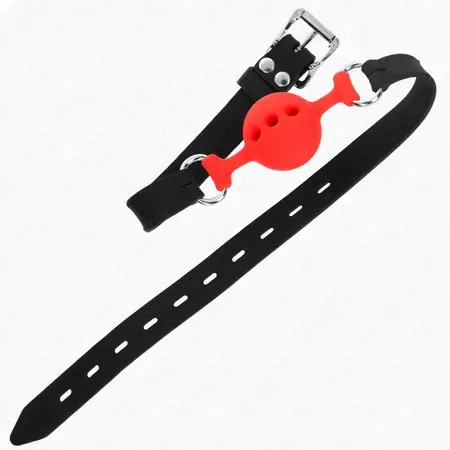 KINK Potpuno silikonski podesivi Gag S Crveni lopta 4 cm kaiš 35-51 cm