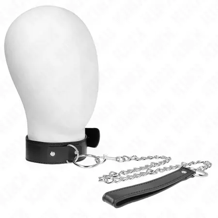 KINK Podesiva ogrlica sa povodcem Model 4 Crna 36-43 cm
