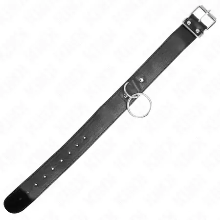 KINK Podesiva ogrlica sa povodcem Model 4 Crna 36-43 cm