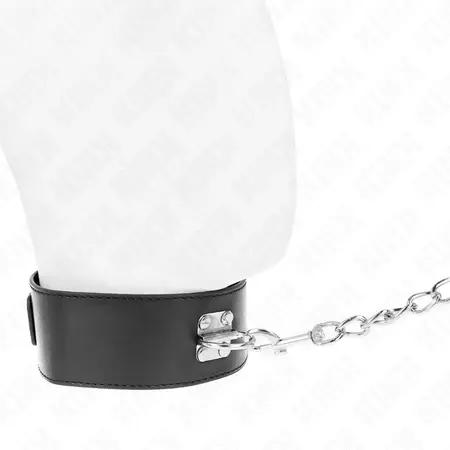 KINK Basic Model Ogrlica sa povodcem 65cm - Podesivi crni kožni set