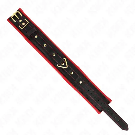KINK Podesiva ogrlica sa platnenim povodcem 33-48 cm x 5.7 cm, Crna