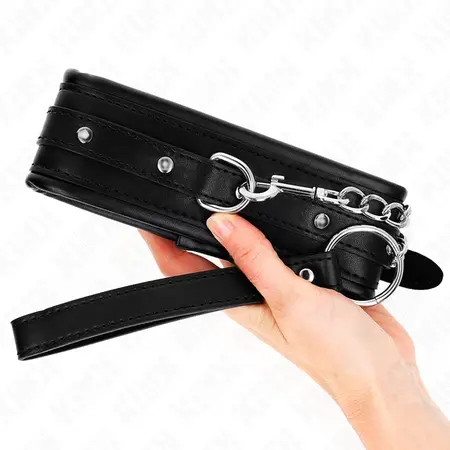 KINK Ogrlica sa sjajnom kopčom, podesiva 65cm, Crna