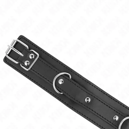 KINK Podesiva ogrlica sa povodcem 3-Ring Model, Crna, 38-49 cm, povodac 65 cm