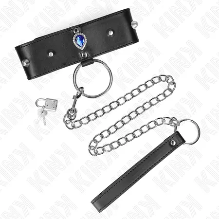 KINK Plavi dijamant podesiva ogrlica i povodac set, 36-43 cm, povodac 65 cm