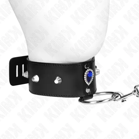 KINK Plavi dijamant podesiva ogrlica i povodac set, 36-43 cm, povodac 65 cm
