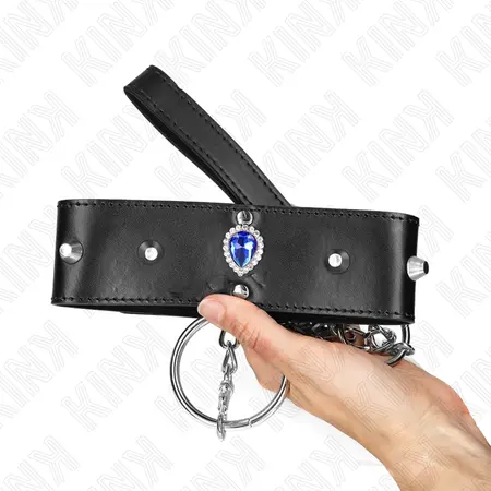 KINK Plavi dijamant podesiva ogrlica i povodac set, 36-43 cm, povodac 65 cm