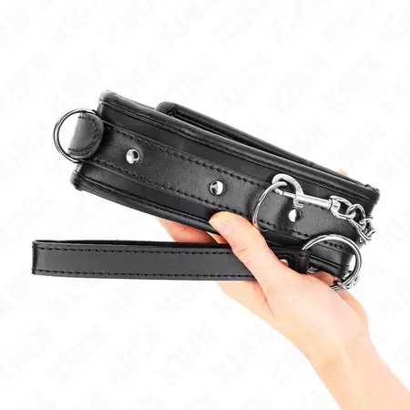 KINK Podesiva metalna ogrlica sa kaišem 65 cm - Model 1, opseg 36.5-50 cm
