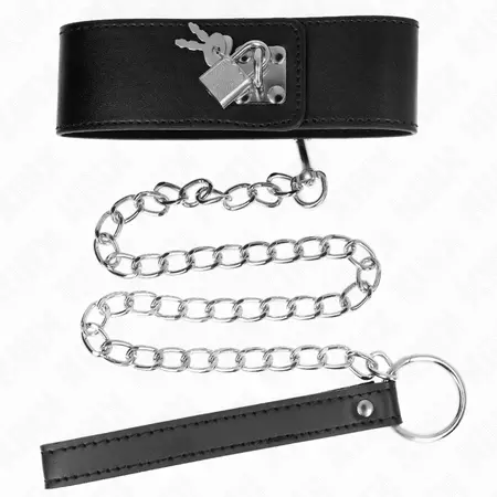 KINK Podesiva crna ogrlica sa širokim kaišem 65cm, 33.5-41cm, širina 5cm