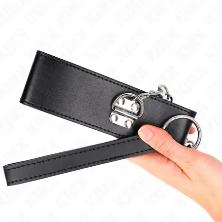 KINK Podesiva crna ogrlica sa širokim kaišem 65cm, 33.5-41cm, širina 5cm