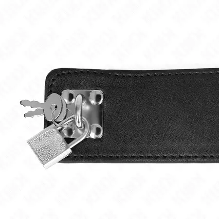 KINK Podesiva crna ogrlica sa širokim kaišem 65cm, 33.5-41cm, širina 5cm