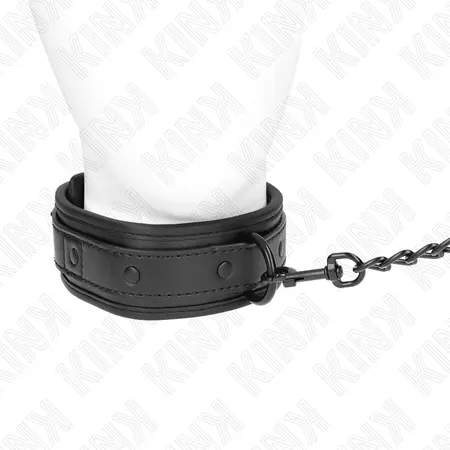 KINK Neoprenska bondage ogrlica Model 2 Podesiva 78cm sa kaišem Crna