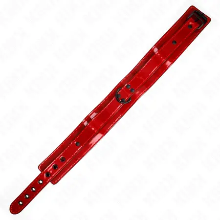 KINK Vinsko crvena podesiva ogrlica 37.5-49.5 cm sa širinom od 5 cm