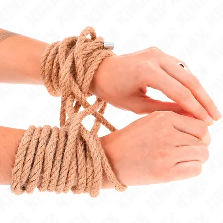 KINK Konopljino uže sa metalnim krajem 10m - Izdržljiv prirodni bondage kanap