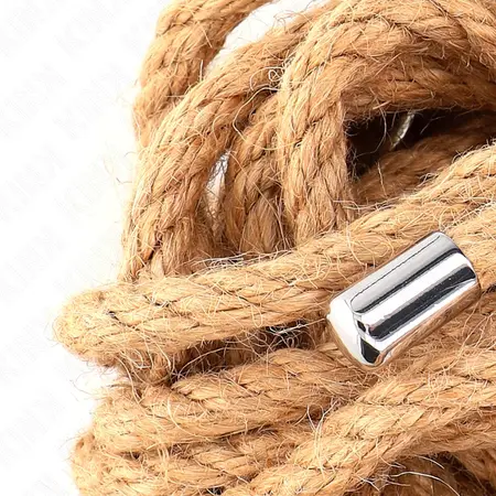 KINK Konopljino uže 5m sa metalnim vrhovima - Izdržljiv bondage dodatak