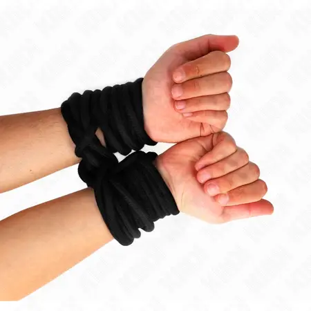 KINK Pamučno uže 20m Crno - Meko bondage uže za kreativnu igru