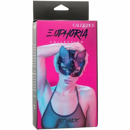 CalExotics Euphoria Mačja maska - Veganska koža, Somotna postava, Podesivo prianjanje