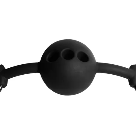 Fetish Submissive Silikonski kuglasti gag sa prozračnim dizajnom, Podesivi kaiš