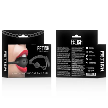 Fetish Submissive Silikonski kuglasti gag sa prozračnim dizajnom, Podesivi kaiš