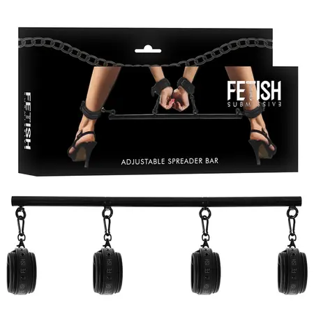 Fetish Submissive Podesiva modularna šipka za razdvajanje 4-delni set 62 cm