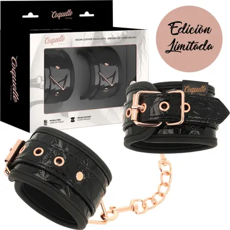 Coquette Chic Desire Black Edition Premium Vegan Leather Handcuffs