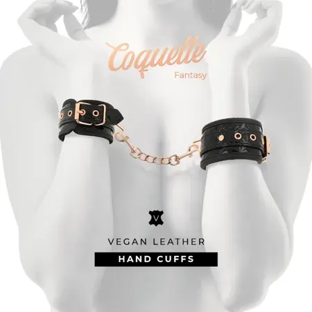 Coquette Chic Desire Black Edition Premium Vegan Leather Handcuffs