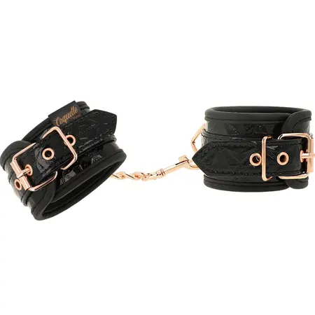 Coquette Chic Desire Black Edition Premium Vegan Leather Handcuffs