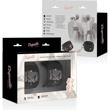 Coquette Chic Desire Black Edition Premium Vegan Leather Handcuffs