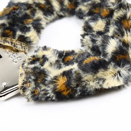 OHMAMA Velveteen Tiger-Pattern Metal Wrist Cuffs, Adjustable, One Size
