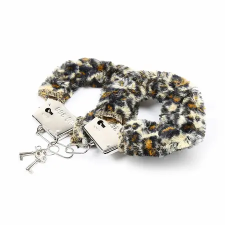 OHMAMA Velveteen Tiger-Pattern Metal Wrist Cuffs, Adjustable, One Size