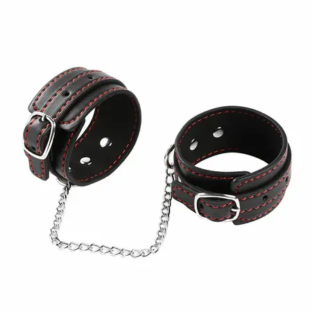 OHMAMA Simplicity Small Adjustable Wrist Cuffs PVC Black One Size