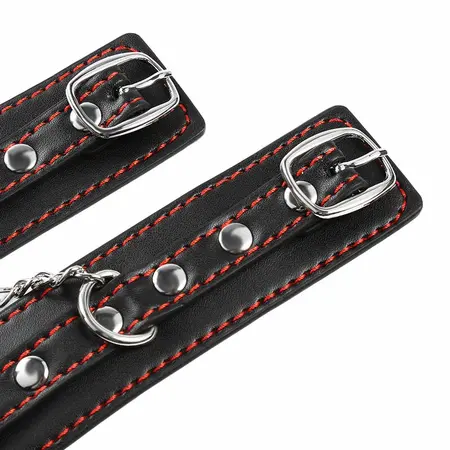 OHMAMA Simplicity Small Adjustable Wrist Cuffs PVC Black One Size