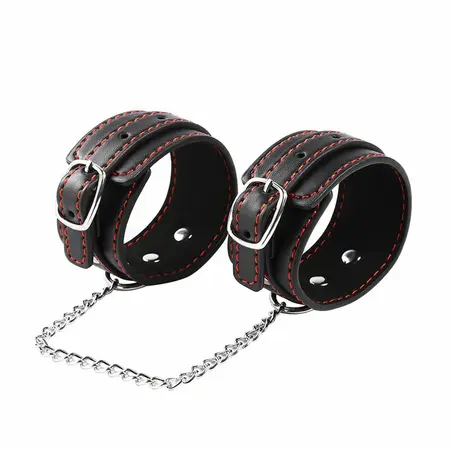 OHMAMA Simplicity Small Adjustable Wrist Cuffs PVC Black One Size