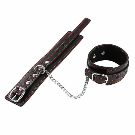 OHMAMA Simplicity Small Adjustable Wrist Cuffs PVC Black One Size