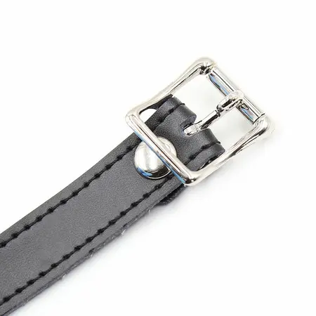 Ohmama Silikonski kuglasti gag sa podesivom kožnom trakom i katancom, 4cm