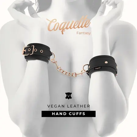 COQUETTE CHIC DESIRE Vegan Leather Adjustable Handcuffs Nickel-Free