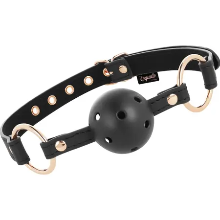 Coquette Chic Desire Prozračni kuglasti gag od veganske kože Podesivi 66cm