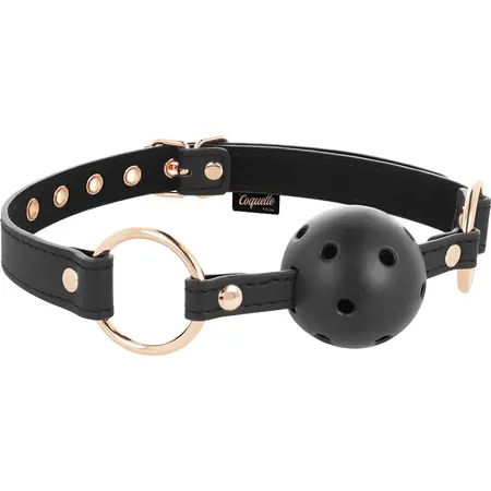 Coquette Chic Desire Prozračni kuglasti gag od veganske kože Podesivi 66cm