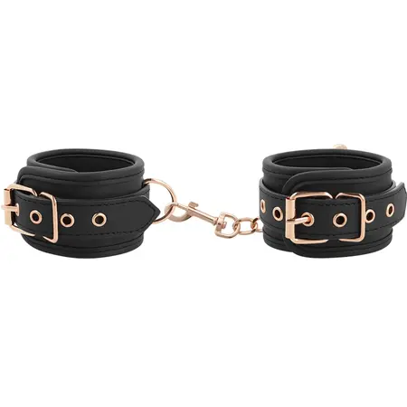 Coquette Chic Desire Fantasy Vegan Leather Ankle Cuffs with Neoprene Lining