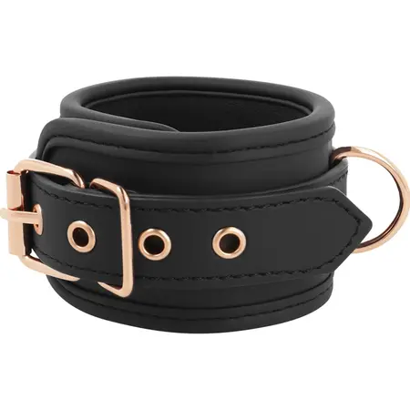 Coquette Chic Desire Fantasy Vegan Leather Ankle Cuffs with Neoprene Lining