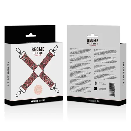 BEGME Crveno izdanje Premium sistem za vezivanje od veganske kože sa neoprenskom postavom