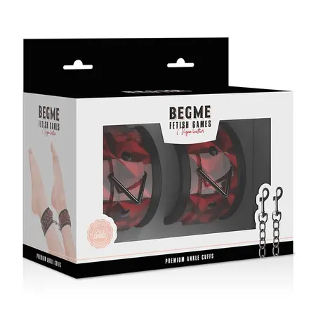 BEGME Crveno izdanje Premium lisice za noge sa neoprenskom postavom
