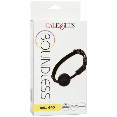 CalExotics Boundless Adjustable Silicone Ball Gag Vegan Leather Strap 3.75cm