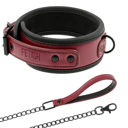 Fetish Submissive Dark Room Set ogrlice i lisica sa lancem od neoprena