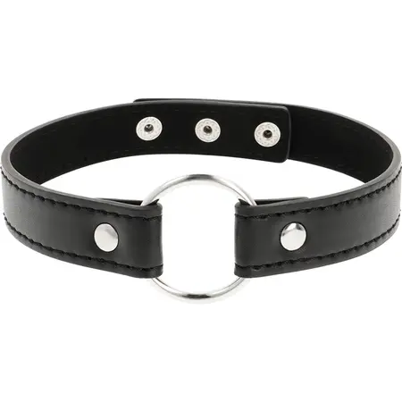 Coquette Chic Desire Vegan Leather Adjustable Necklace 38cm Black