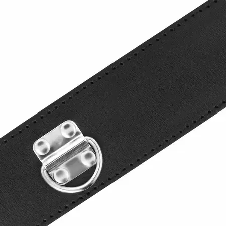 Darkness Collar Model 8435565912031 with Padlock & Vegan Leather Chain