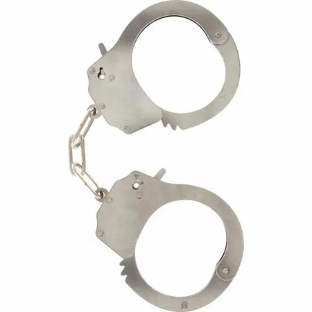 TOYJOY Metalne lisice podesive od hromiranog čelika sa lancem za ručne zglobove