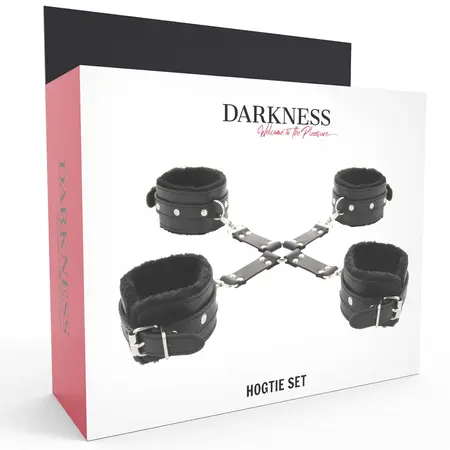 Darkness Premium Leather Restraint System for Hands and Feet, Black