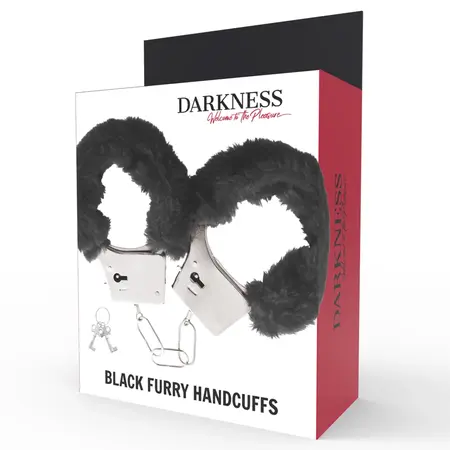 Darkness Crne metalne lisice sa postavom za udobnost