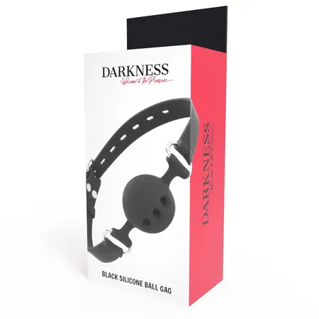 Darkness Crni podesivi silikonski prozračni gag - Univerzalno prijanjanje